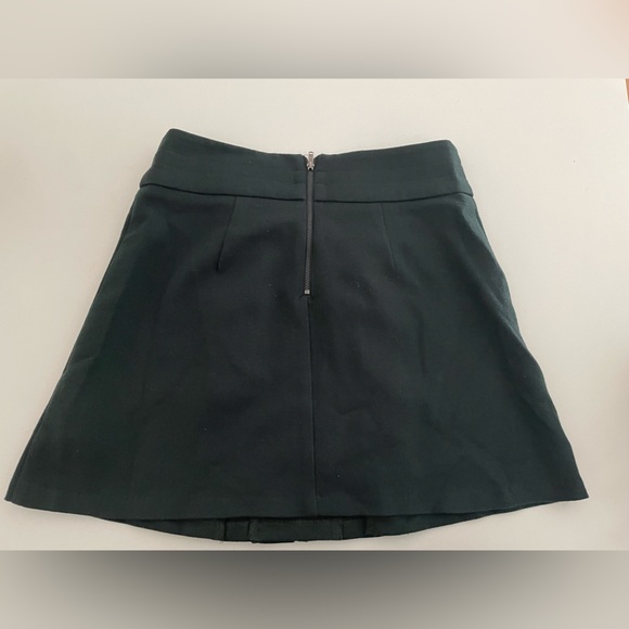 Military Style Mini Skirt - Dark Green, 4 - Picture 2 of 5